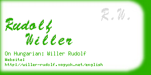 rudolf willer business card